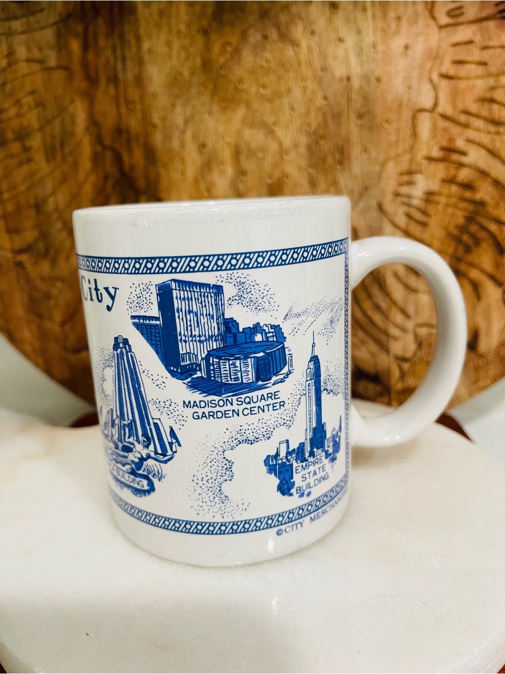 NYC- City Merchants Blue and White City Landmark Ceramic Mug
